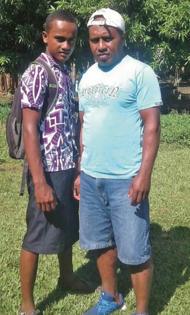 Steven Bainivalu and his father Iowani Vunova.