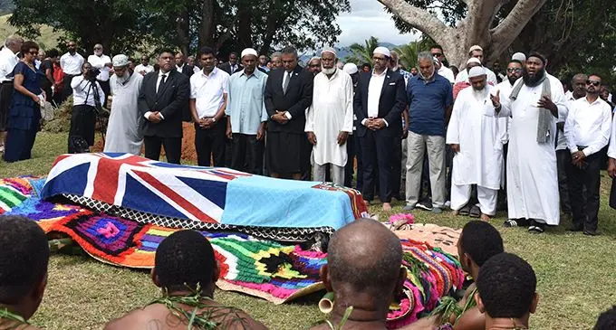 Mourners at the funeral of the late Ratu Apisai Tora at his village of Natalau, Nadi on August 14, 2020. Photo: Mereleki Nai