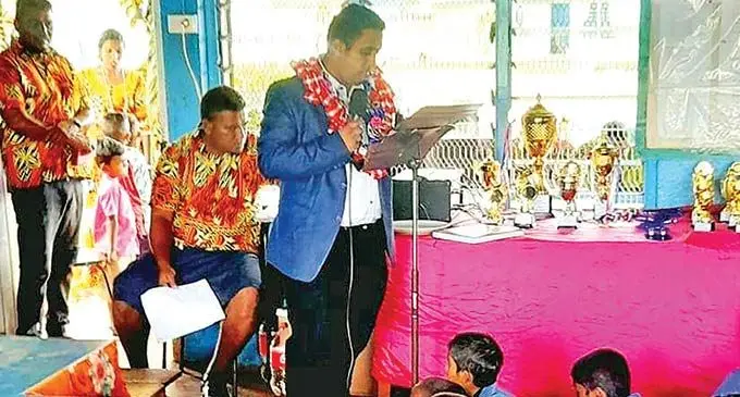 Nakasi Youth Club founder, Mohammed Shafil, 27, was chief guest during Korokadi Primary School’s graduation ceremony in Bua recently. 