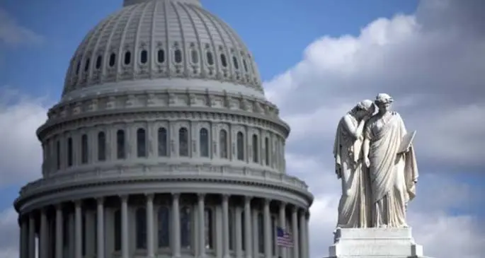 Photo taken on April 2, 2020 shows the U.S. Capitol building in Washington D.C., the United States. (Xinhua/Liu Jie)
