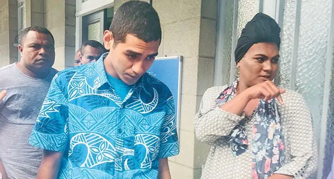 This Saula Temo (wearing a blue Bula shirt) originally appeared when the case was called in the Suva Magistrates Court.