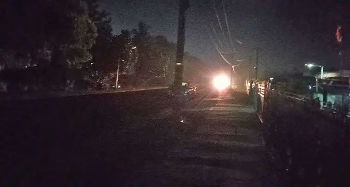 Vomo Street, Lautoka, at night.