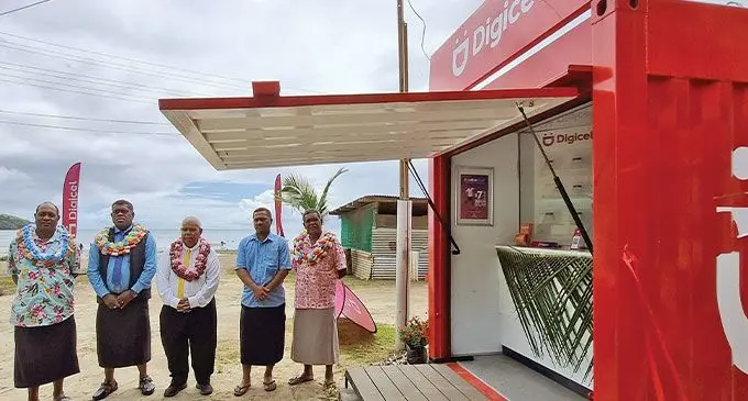 Digicel Fiji's first kiosk at Vunisea, Kadavu
