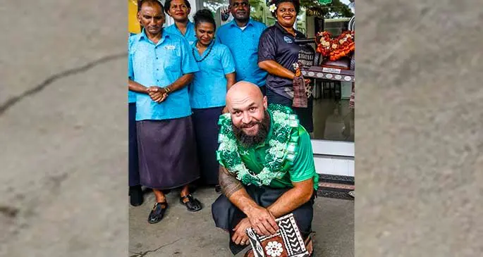 DJ Forbes at Sigatoka Town during the McDonald’s Coral Coast 7s tournament, last year. Photo: Coral Coast Sevens