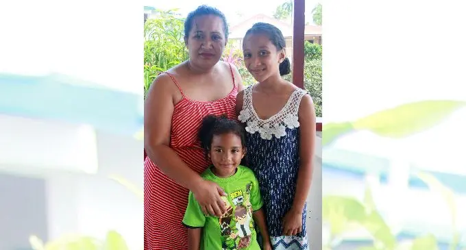 Asinate Kumar with her two daughters, 10-year-old Shaila Kumar and 4-year-old Zarine Kumar at their Vatuwaqa home on September 10, 2019.  