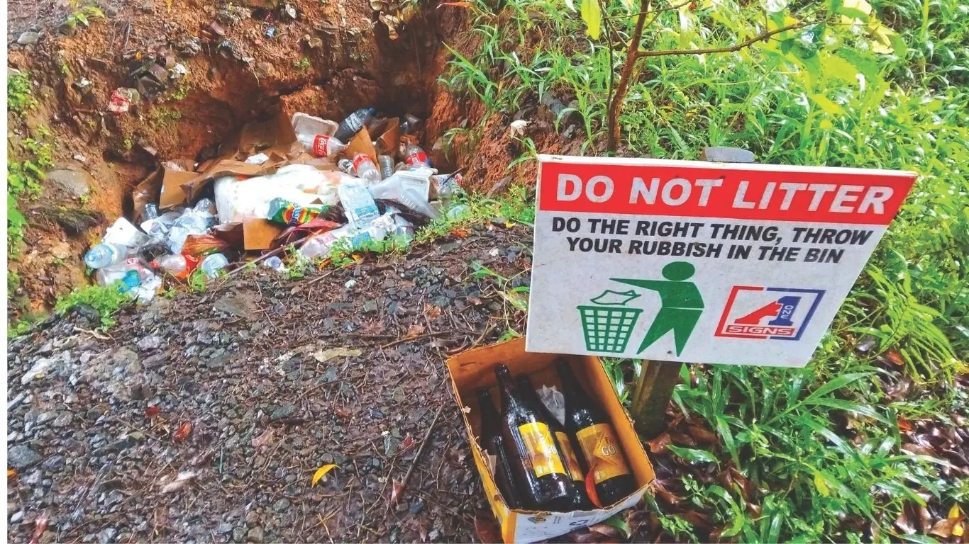 Littering is an ongoing issue in Savusavu