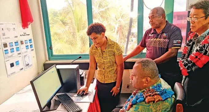 Minister for Rural, Maritime Development and Disaster Management, Inia Seruiratu, during the commissioning of the High Frequency (HF) radio systems at Macuata House in Labasa on December 8, 2021. Photo: Sampras Anand