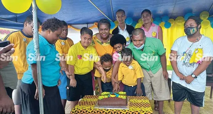 Students of Suva Special School celebrate World Down Syndrome Day on March 21. Photo: Sheenal Charan