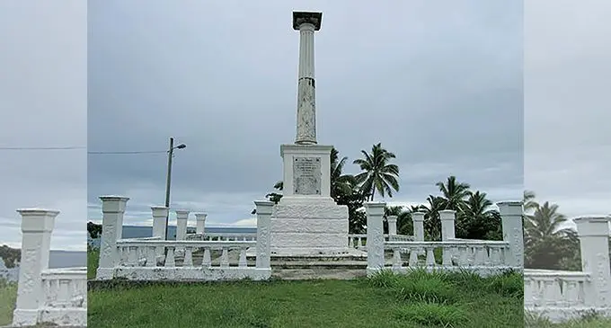 Fijian Labour Corps monument is one landmark in Levuka Town.