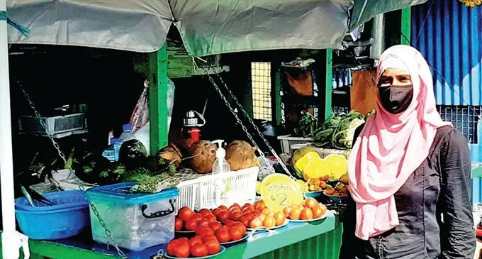 Market vendor Farzana Khan in front of her stall at Wainadoi. Photo: Ronald Kumar