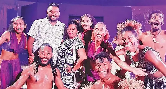 Pooja and Chand with the VOU Dance group at the VOU Hub in Maqalevu in Nadi. Photo: Mereleki Nai