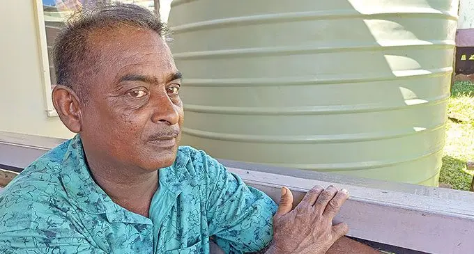 Ajesh Chand at his home in Soisoi Settlement, Labasa, on April 11, 2024. Photo: Shratika Naidu