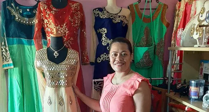 Austin Ateca Matarugu at Elegant Lanna’s Boutique in Waimalika, Nadi. Photo: Waisea Nasokia