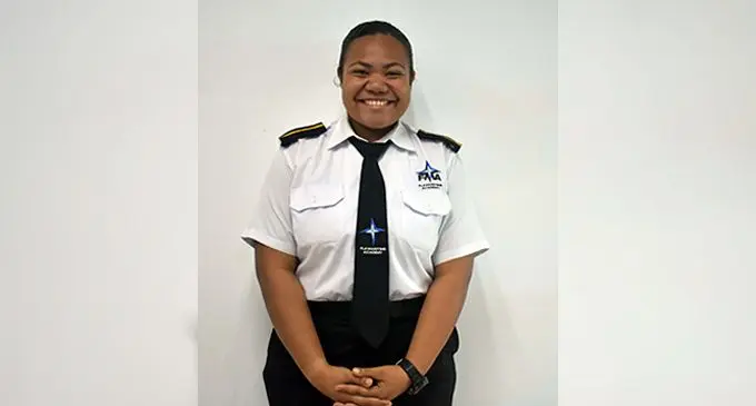 Luisa Maile was one of 11 students from FNU’s Fiji Maritime Academy recruited by Swire Shipping.