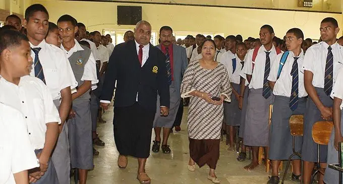 Students of Ratu Kadavulevu School during the visit of the Minister of Education, Premila Kumar, in Ratu Kadavulevu School on July 5, 2022. Photo: Ronald Kumar LODONI