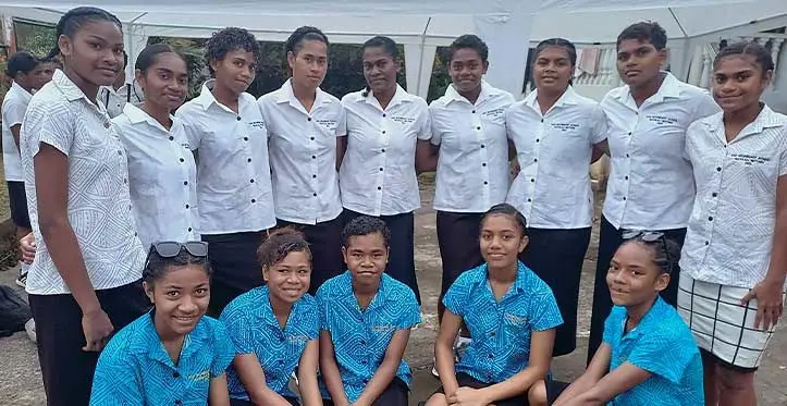 Gau Secondary School Under-17 netters.