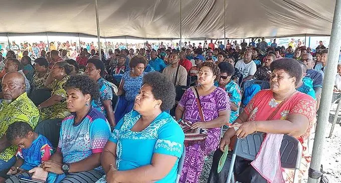 FijiFirst supporters during the rally at Uludu Grounds in Rakiraki on November 23, 2022. Photo: Nicolette Chambers
