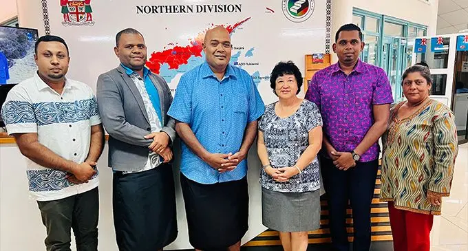 From left to right: Investment Fiji Labasa investment and trade officer Asesh Chand, Northern Divisional Planning Officer Setareki Dakuiboga, Commissioner Northern Uraia Rainima, Investment Fiji boar chair Jenny Seeto, Investment Fiji chief executive officer Kamal Chetty and Divisional Secretary Opal Khan after their meeting in Macuata House in Labasa on August 30, 2022.