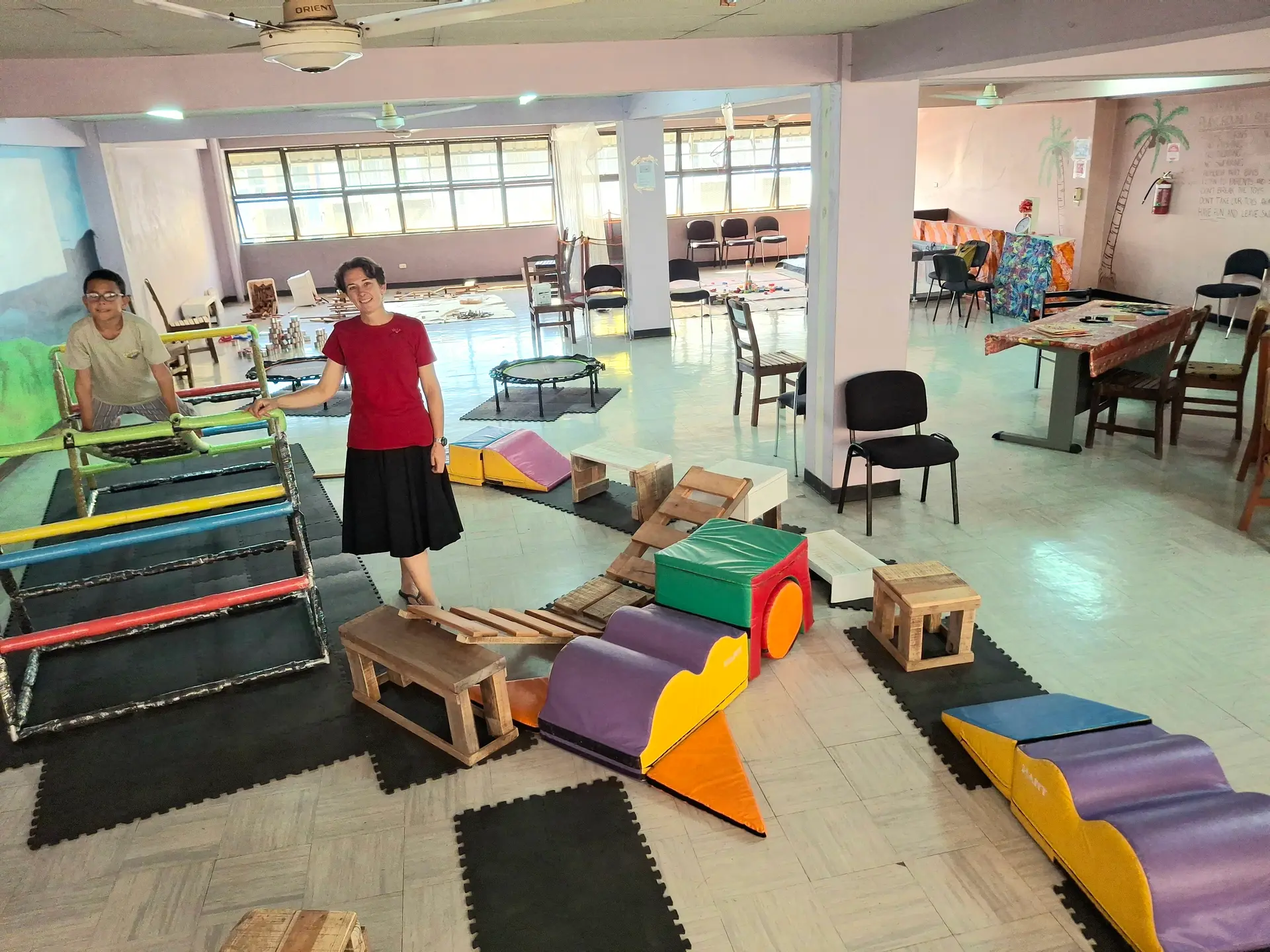 Sarah Tuinanuya with her son Semisi Tuinanuya at the Rarama Indoor Playground at Naviti Street Lautoka 