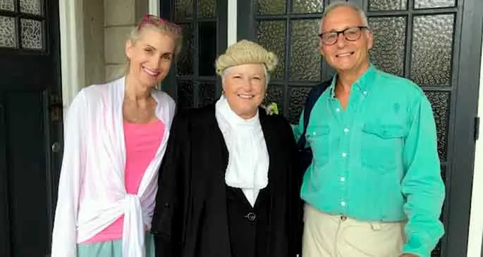 Julie Seidman (left) and husband Dr Richard Irving Seidman, with their lawyer, Mary Muir.