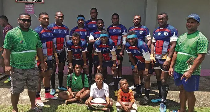 The Lebaivalu 7s team and its young supporters at Ratu Cakobau Park, Nausori, on February 23, 2019.