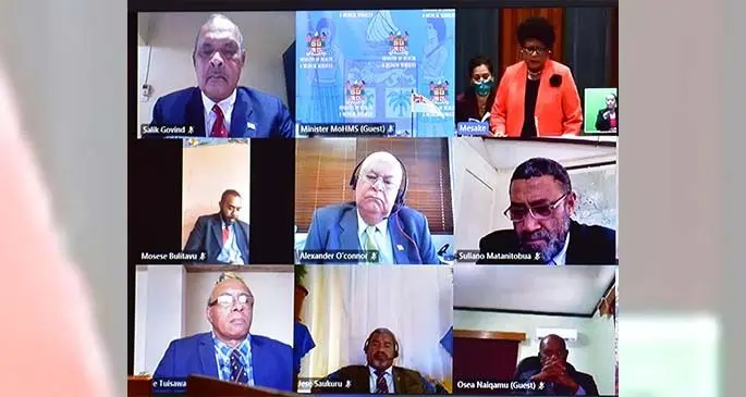 Members of Parliament connected virtually from their homes during last week’s Parliament session.