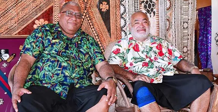 President Ratu Wiliame Katonivere visited the Gone Turaga Bale na Vunivalu, na Tui Kaba, Ratu Epenisa Cakobau at his island home of Bau on March 1, 2023. Photo: Fiji Government