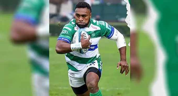 Onisi Ratave scored a try in Benetton’s 31-29 win over Ulster on Janury 8, 2023. Photo: Benetton Rugby