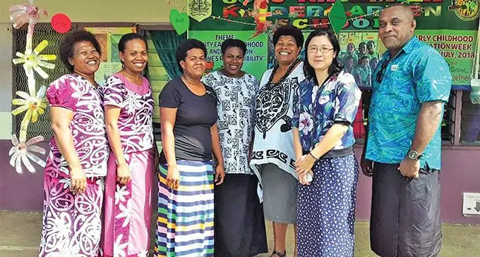 Education and advocacy team with Nasamila District Primary School teachers.