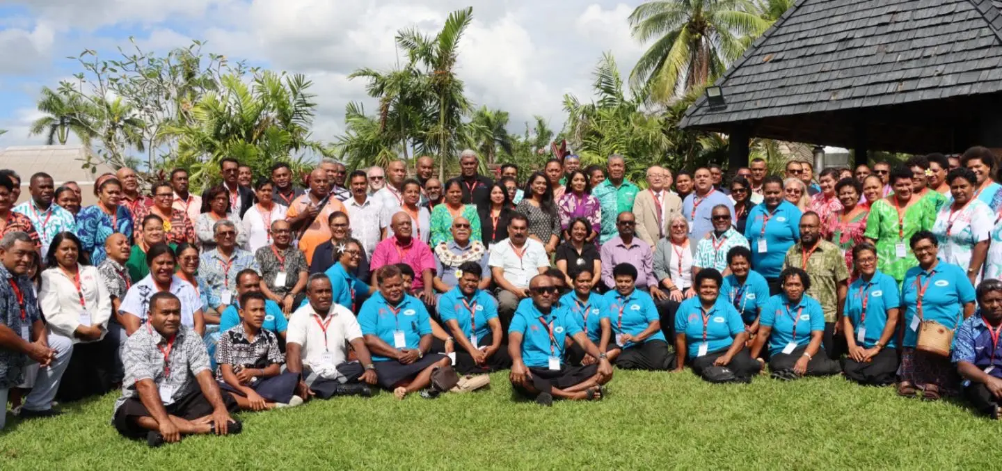 The Prime Minister Sitiveni Rabuka with participants during the the 51st Biennial Delegates Conference of the Fiji Trades Union Congress (FTUC) at the Tanoa International Hotel in Nadi