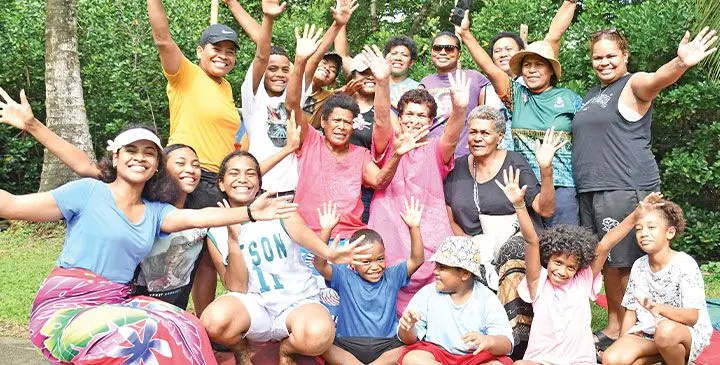 Mary Dreqaso with her sisters, children and grandchildren at My Suva Park on May 12, 2025. Photo: Ronald Kumar