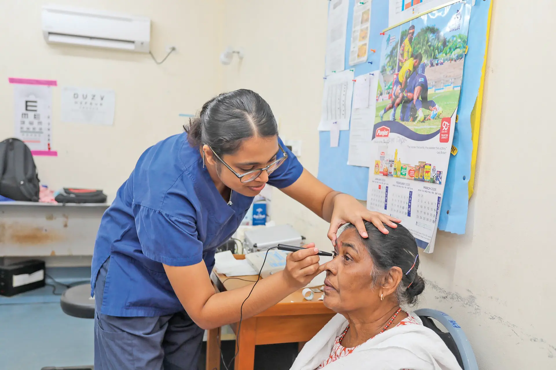 Local medical staff joining the Benevolent Mission International (BMI) conducting free eye care in the Nadroga and Navosa Province.
