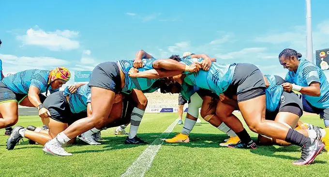 The Rooster Chicken Fijiana 15’s side during the captain’s run at the HFC Bank Stadium on September 15, 2022. Photo: Ronald Kumar