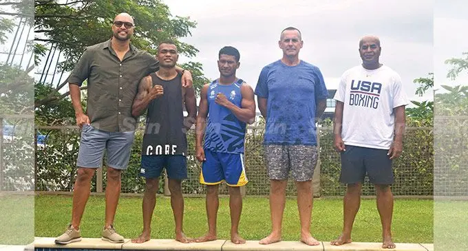 From left: Section manager Thomas Johansen, Jone Koroilagilagi, Elia Rokobuli, Camm Todd and Osea Nanovu at Fantasy Island in Nadi. Photo: Waisea Nasokia.