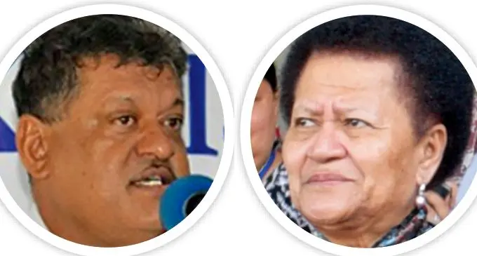 From left: Suspended SODELPA vice president Vijay Singh, suspended SODELPA Opposition MP  Adi Litia Qionibaravi, Photos: Ronald Kumar