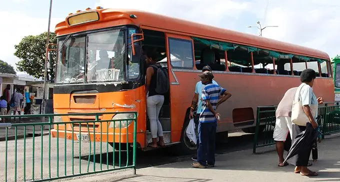 A bus going to Nausori picks up passengers at the Suva Bus Stand on May 8, 2019. Photo: Sydnee Gonzalez
