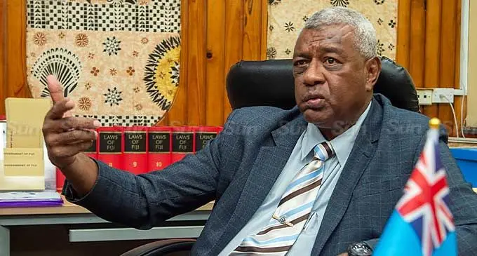 Minister for Home Affairs Pio Tikoduadua in Suva on January 15, 2024. Photo: Leon Lord