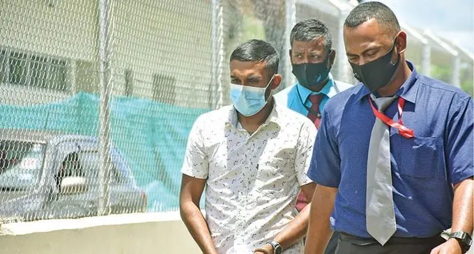 Murder accused Rodrick Chand on his way to the Nasinu Magistrates Court on December 20, 2021. Photo: Inoke Rabonu