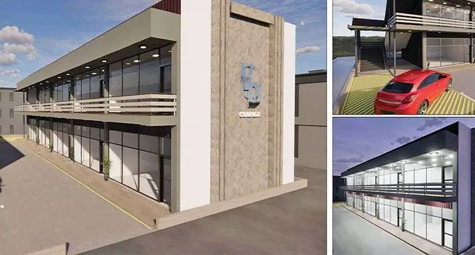 An artist's impression of commercial complex.