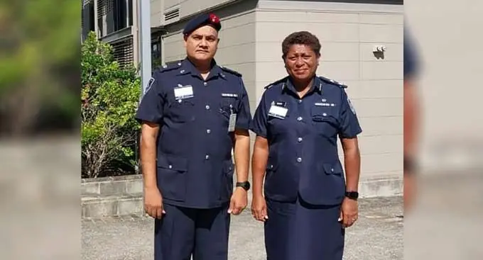 Assistant Superintendent of Police (ASP) Mohammed Yunus with Superintendent of Police (SP) Ruci Nasemira. Photo: Police Media Cell