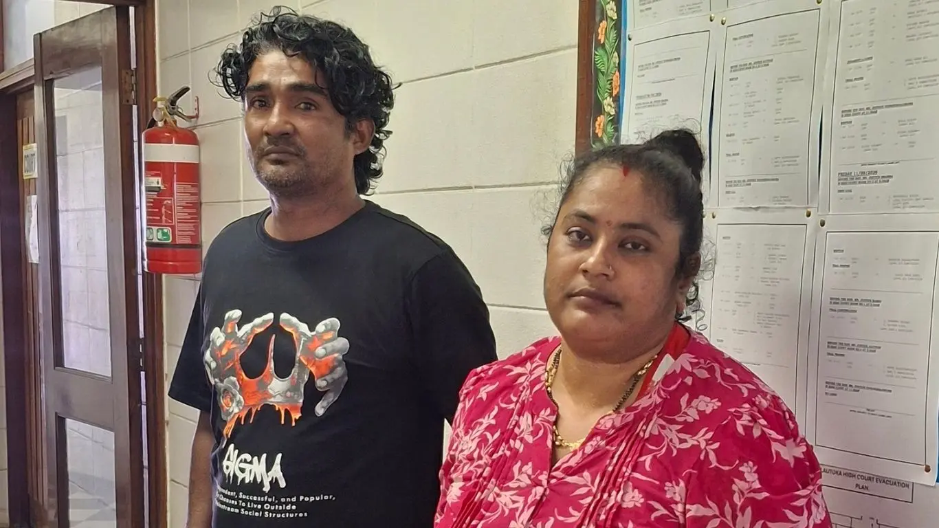 The late Jeet Singh's parents, Chandra Singh and wife Jyotika Singh at the High Court in Lautoka.