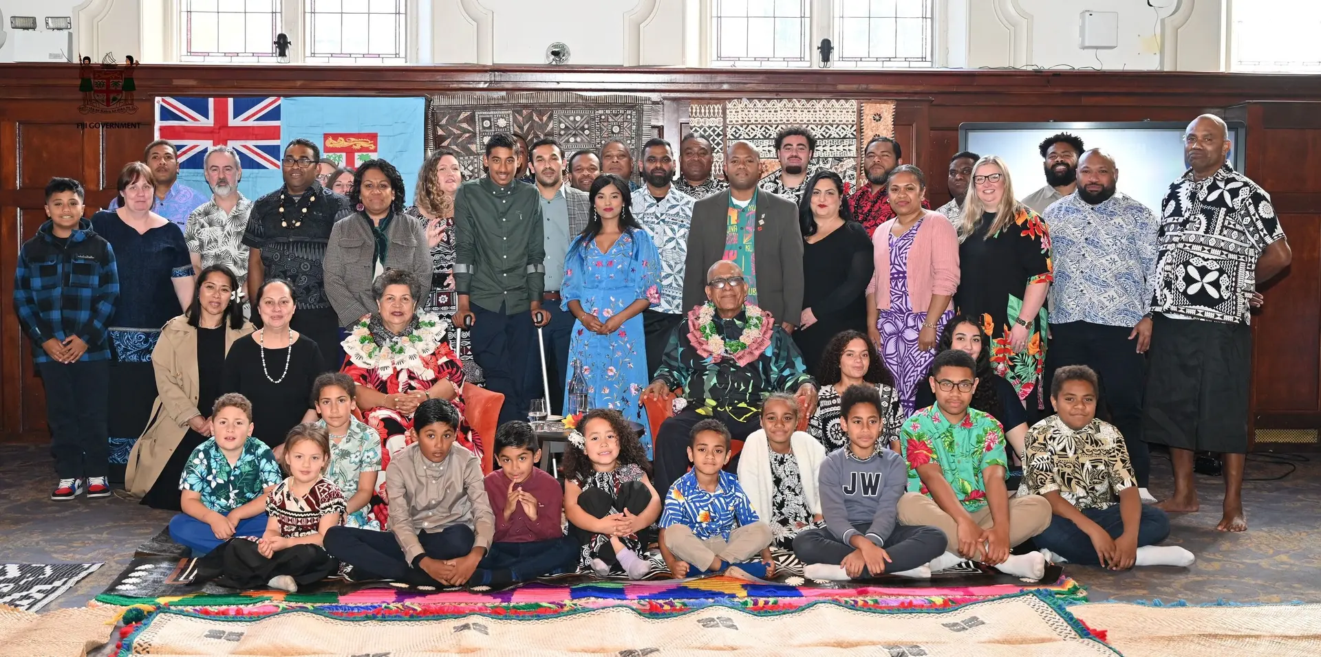 President Ratu Naiqama Lalabalavu and First Lady Madam Emily Lalabalavu with members of the Fijian diaspora in Ireland during their meeting in Dublin on Saturday.