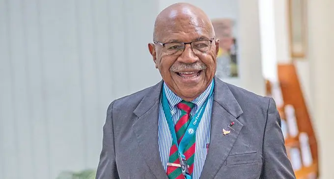 Leader of Opposition Sitiveni Rabuka during the first Parliment of Fiji sitting in Suva on the 7th December 2020. Photo- Leon Lord