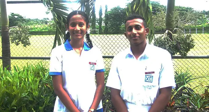 Xavier College head girl Saanjali Ashpreet Singh and head boy Aniket Krishna on February 1, 2019. 