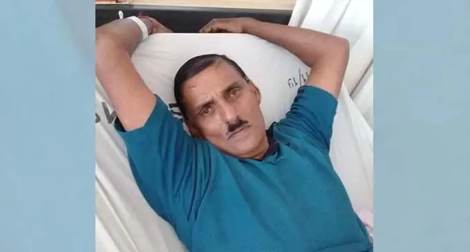 Sushil Chand at his hospital bed at Labasa Hospital.