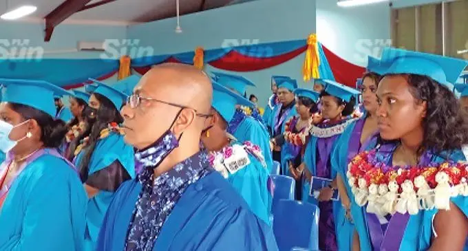 University of Fiji graduates during the graduation ceremony at the Saweni, Lautoka campus on December 15, 2021. Photo: Salote Qalubau
