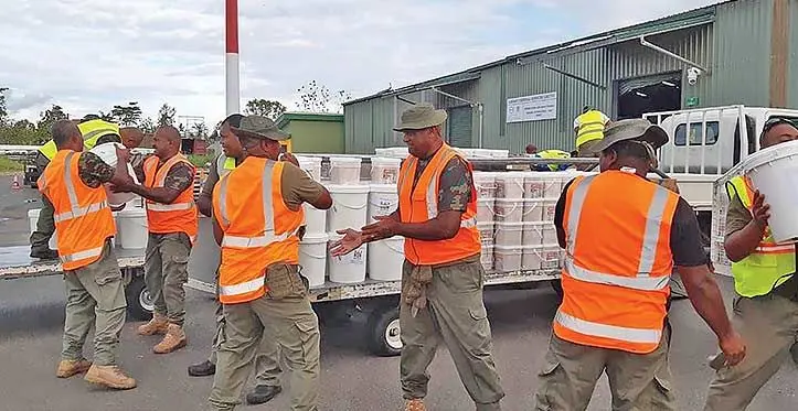 Republic of Fiji Military Forces personnel in Vanuatu. Photo: Supplied/NDMO
