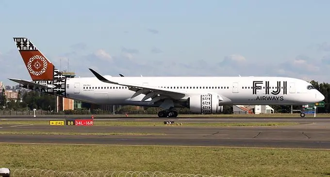 Fiji Airways Airbus A350 at Kingsford Smith International, Sydney, Australia.  Photo: Airliners.net
