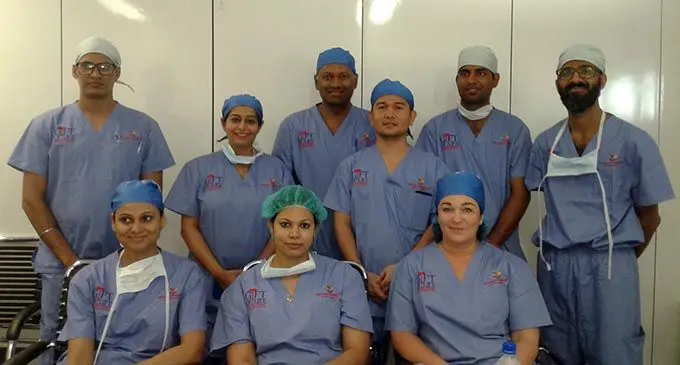 Surgeons and medical professionals from Fiji, India, USA, Australia and Oman led by surgeons Dr Ashish Katewa from the Sathya Sai Sanjeevani Hospital