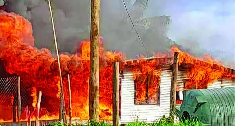 A house that was destroyed by the fire at Coqeloa, Labasa on January 8, 2024.